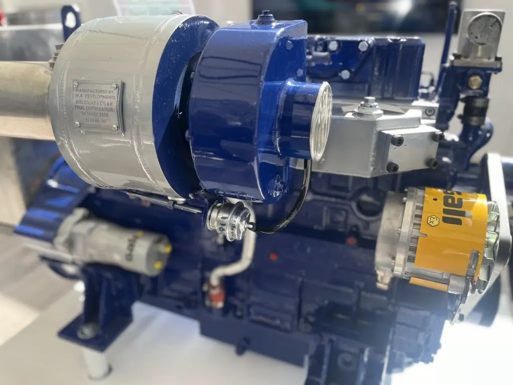 Gali Alternator Mounted on Engine.webp