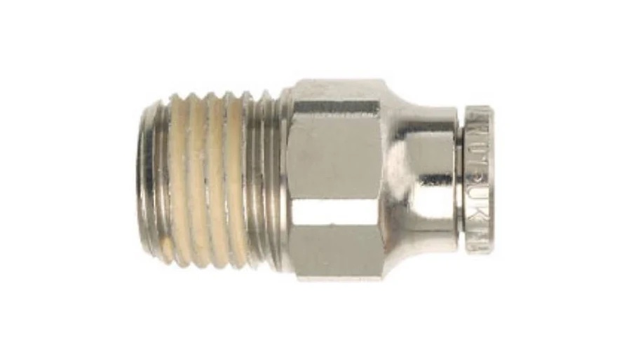 1/4" Push in x 1/4" BSPT Male Straight Fitting